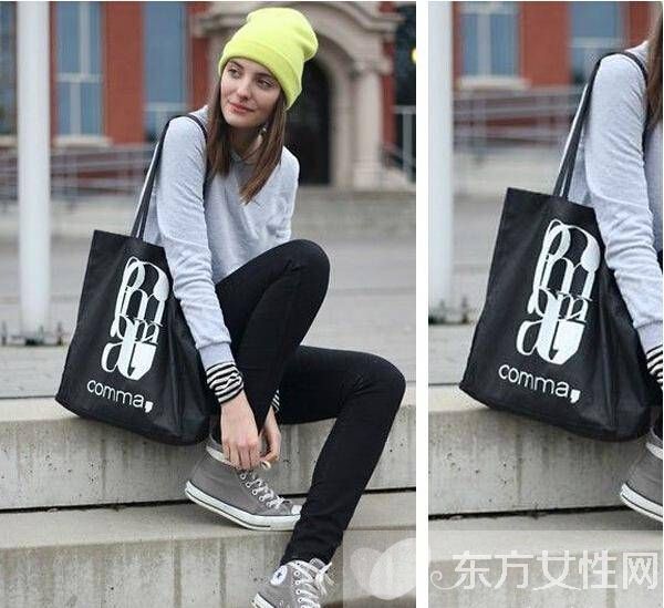 时尚环保袋搭配技巧 帆布环保袋也这么有范