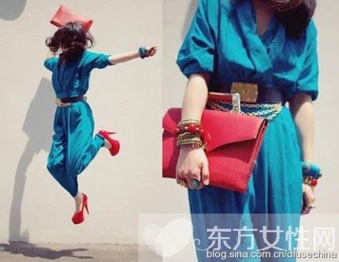 红色高跟鞋子搭配经 这么会搭简直倾倒众生