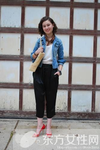 红色高跟鞋子搭配经 这么会搭简直倾倒众生