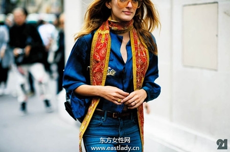 围巾这样搭 保暖又时尚