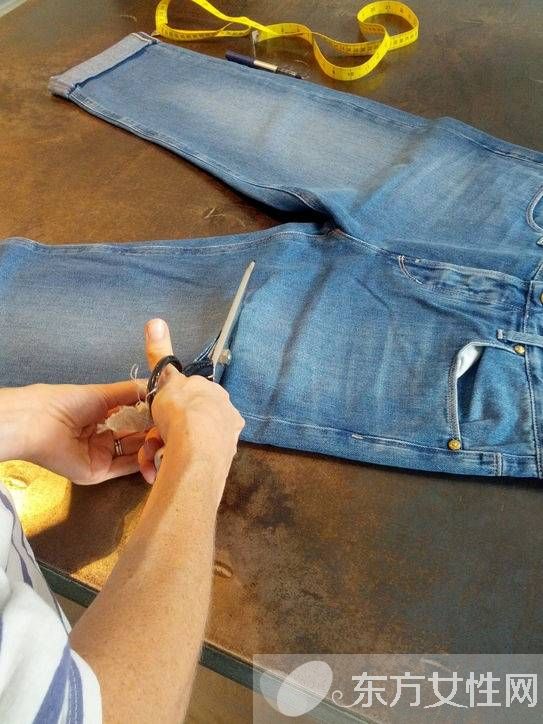 4步骤教你diy牛仔裤 打造潮流时尚短裤