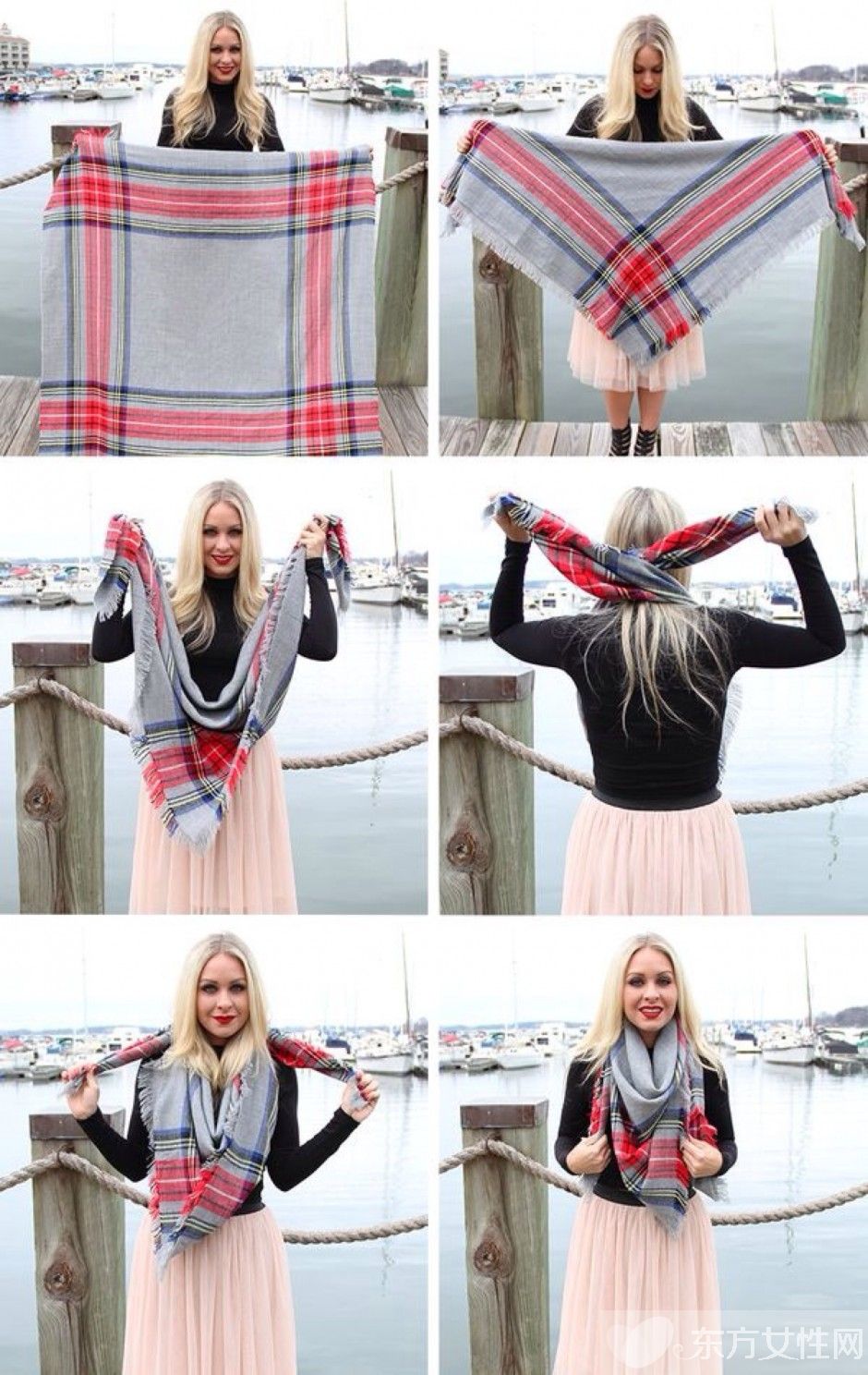 三角围巾的围法有哪些 6招围出时尚感