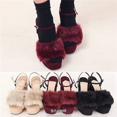 毛毛鞋也可这么时尚 这样穿回头率百分百