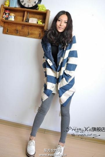 春装搭配条纹装是不错的选择