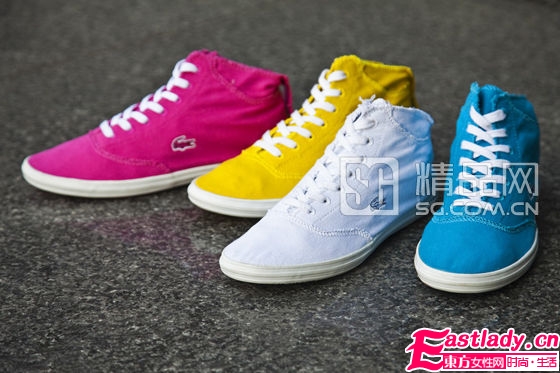 LACOSTE 2012 春夏新品女鞋 主推糖果色帆布鞋