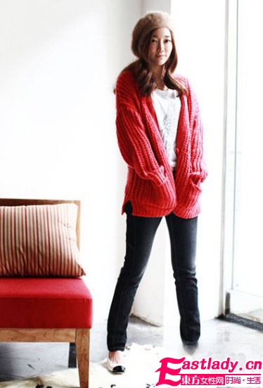 复古棒针毛衣 复古风穿出无限潮味