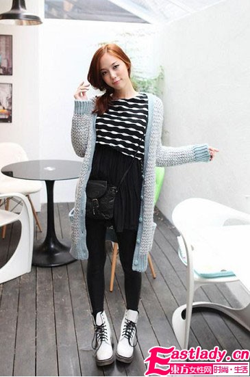 冬季要的就是这个范 人见人爱粗棒针毛衣