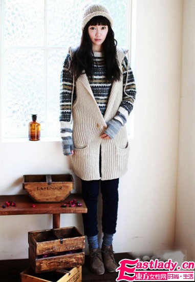 复古棒针毛衣 复古风穿出无限潮味