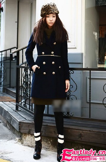 修身呢子大衣保暖时髦显身材