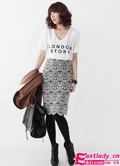 冬季甜美加倍 就将蕾丝作内搭