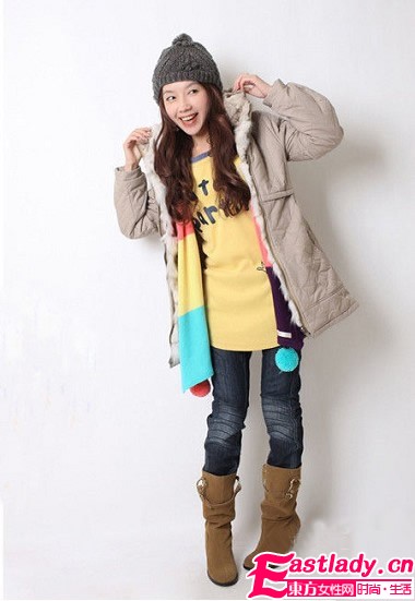修身款棉衣 温暖显身材