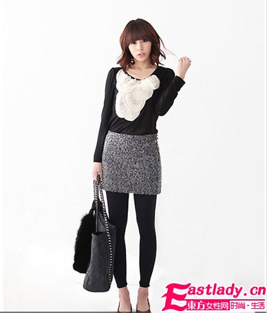 韩范甜美裙伴你入冬 少女蜕变轻熟女