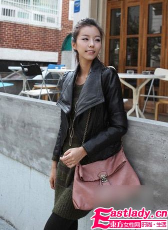 型格皮衣LOOK 引领办公室潮流