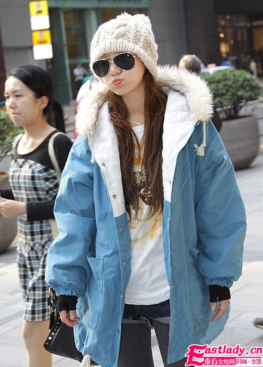 韩版过腰棉外套 秀出冬季曼妙好身材