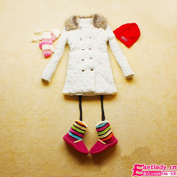 美丽不冻人 穿仿貂毛皮草大衣做环保达人