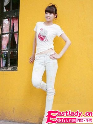 浅色小脚裤 性感梦想成真