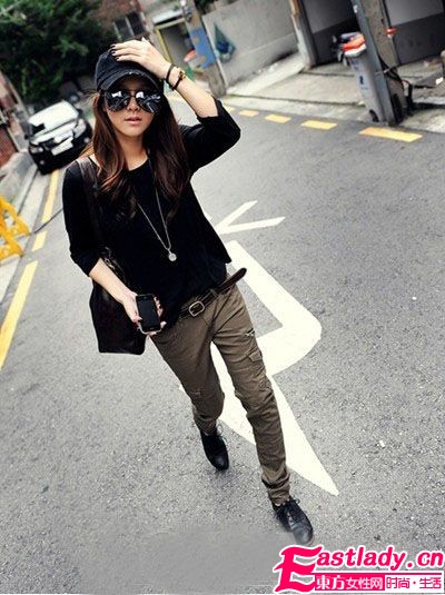 美式休闲潮 窄脚裤穿出时尚欧美味