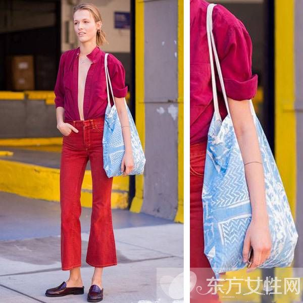 环保袋也能成时尚 这样搭居然一点都不违和