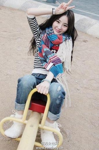 时尚针织围巾保温又可提升人气