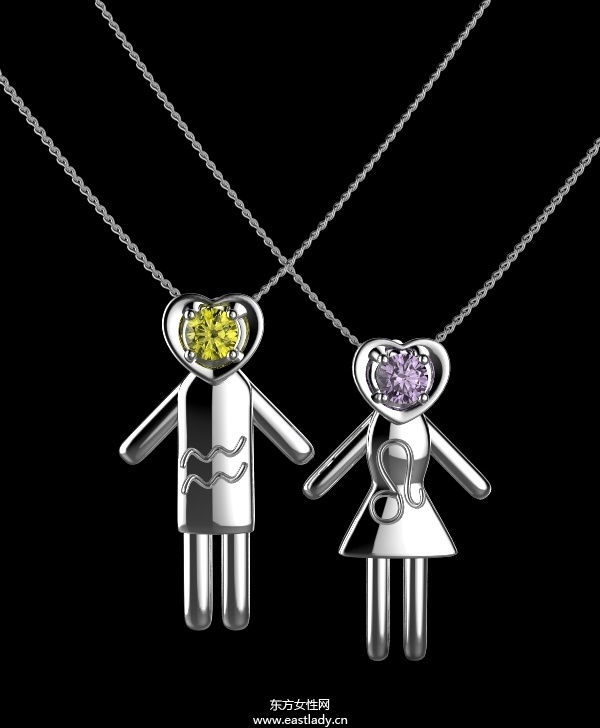 时尚高贵情侣吊坠耀眼而不奢靡
