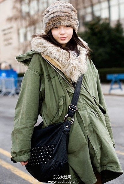 时尚皮草帽给冬日带来一丝暖意