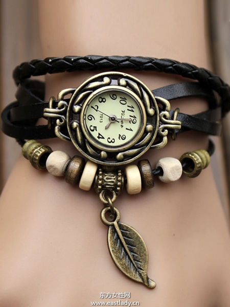 复古时尚手表戴出个性