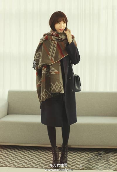 初春时尚围巾戴法诠释一个完整的你