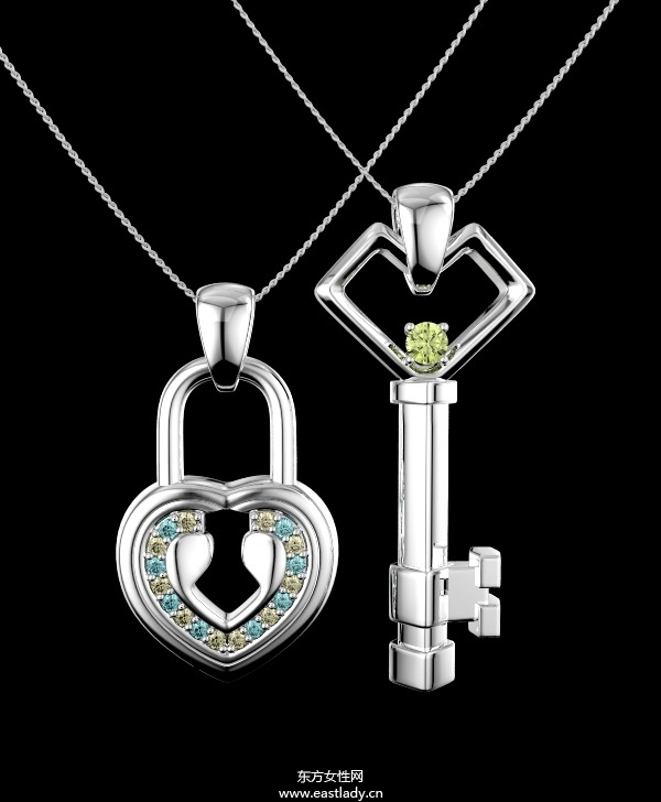 时尚高贵情侣吊坠耀眼而不奢靡