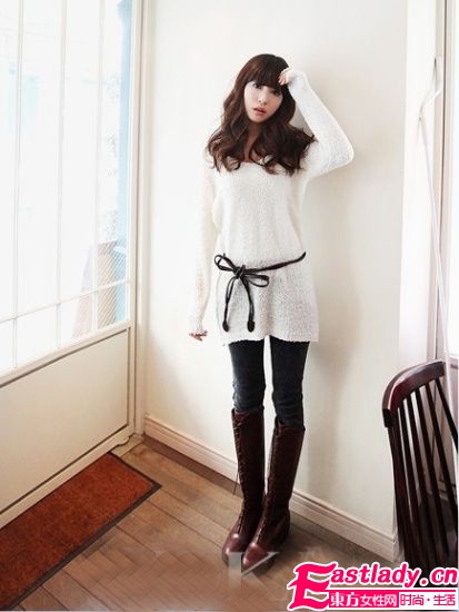秋冬S身材不是梦 小腰带外搭秀蛮腰