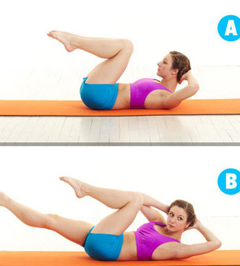 腹部普拉提减肥运动 快速减肚子赘肉瘦腰