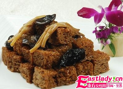 自制减肥佳肴 杏仁烤麸