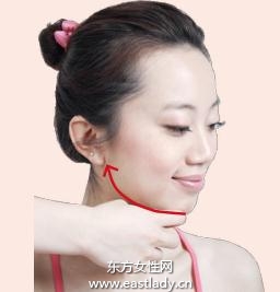 瘦脸按摩法改善修饰面部线条