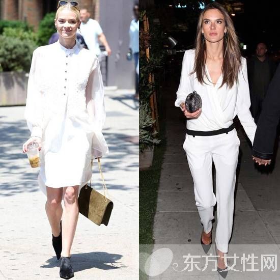 女士白衬衣的穿法推荐 欧美街头最常见的穿搭法