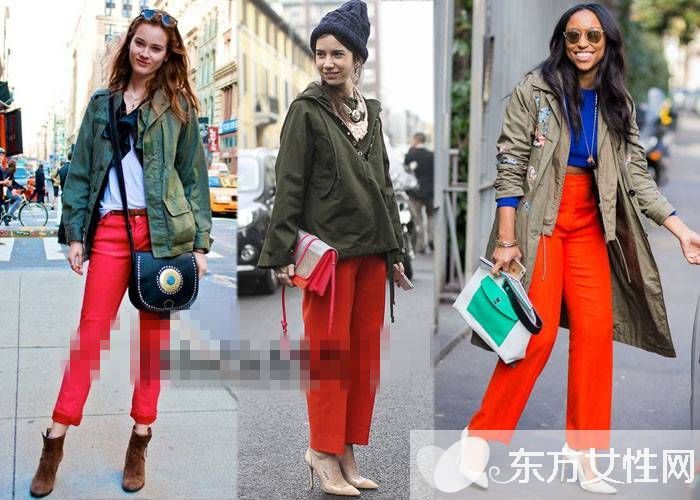 军绿色外套搭配图片推荐 欧美街头最常见穿搭法