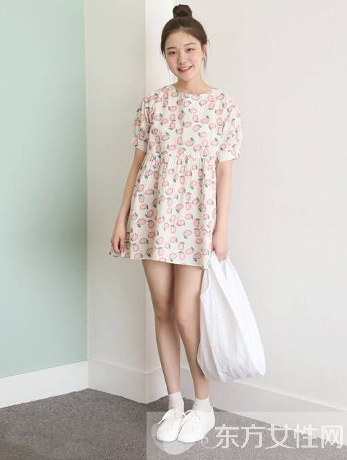 夏日超甜美搭 印花石榴裙穿出无龄感