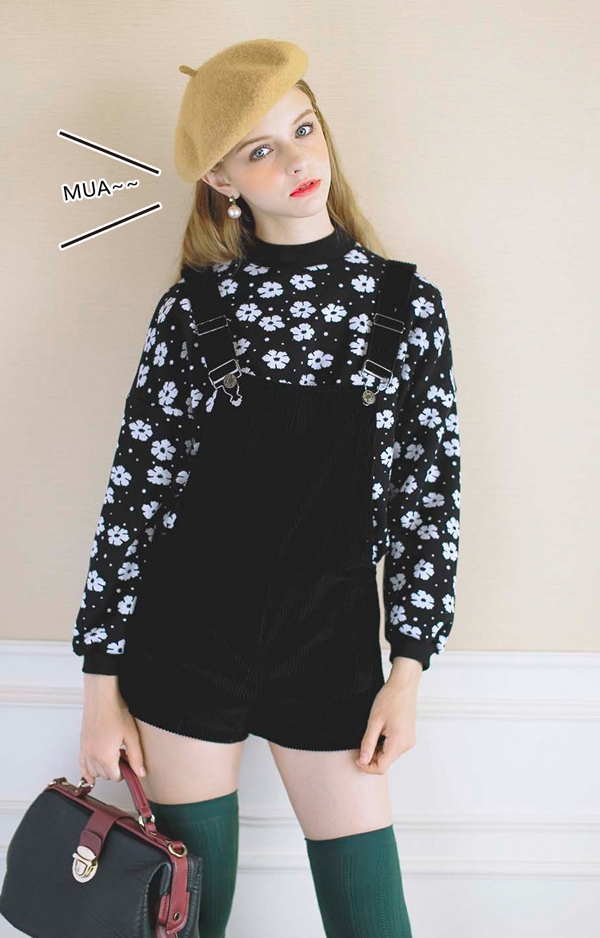 清新时尚背带裤搭配 尽显英伦少女范