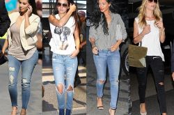 破洞牛仔裤怎么搭配 明星们都是这么穿的哦