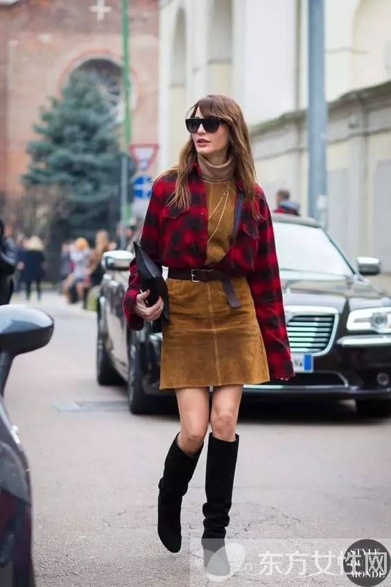 过膝靴搭配显高挑 瞬间穿出女王范儿