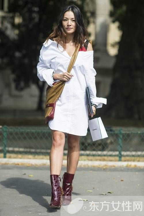 跟着潮流走 时尚衬衫裙这样搭吸睛十足
