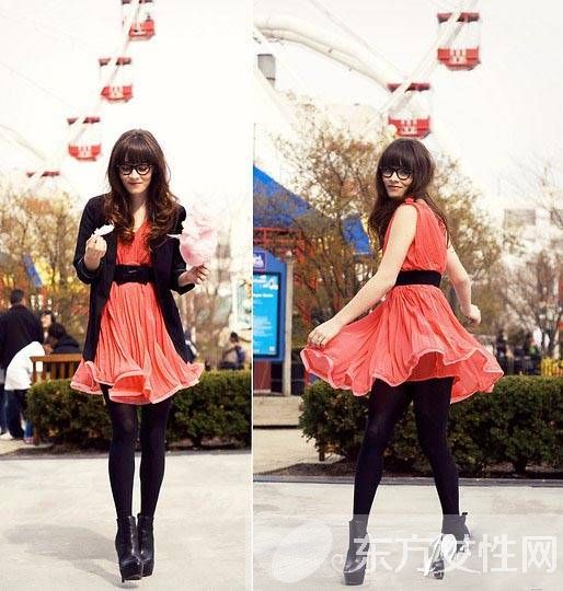 罗马高跟鞋搭配连衣裙 给你眼前一亮的感觉