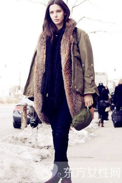 秋季欧美风潮流个性搭配 时尚保暖两不误