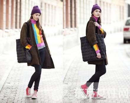 秋冬季欧美时尚混搭个性装扮 这种穿法想不潮都不行
