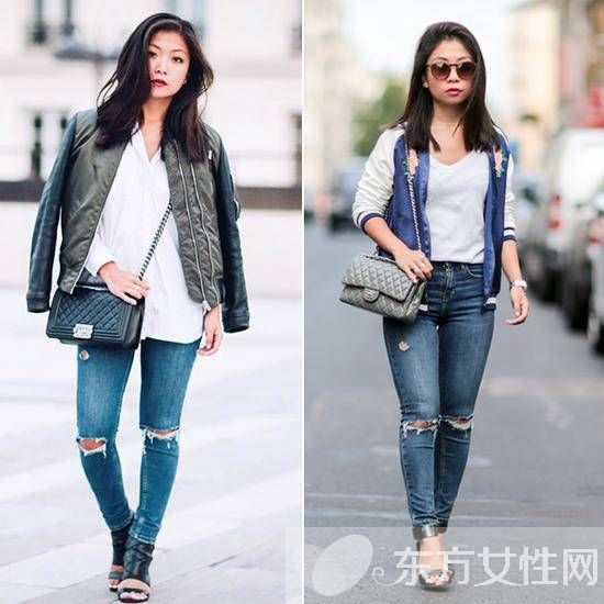 三招教你如何将破洞牛仔裤穿得更时髦