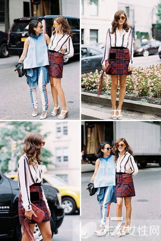 彩色条纹上衣怎么搭配 巧妙穿法彰显青春范儿