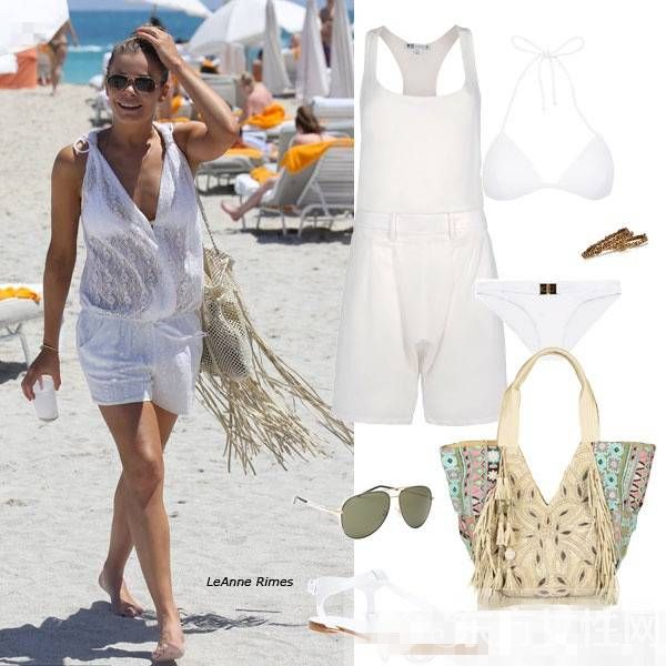 明星时尚比基尼海滩造型 这么穿简直太美了