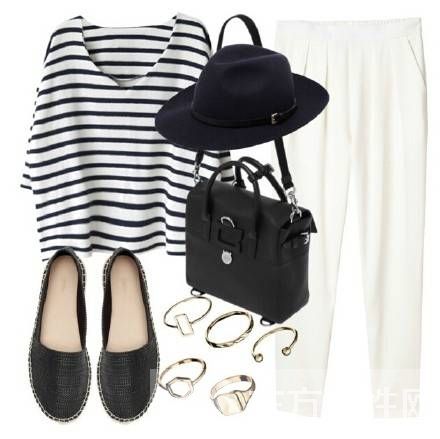黑白条纹时尚搭 教你玩转学院风