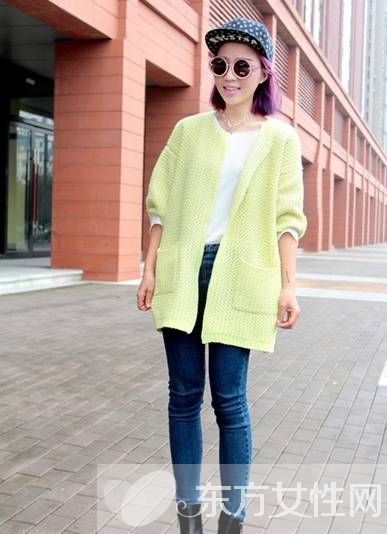 针织开衫怎么搭配 这么穿让你不止高10cm
