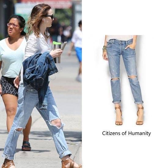 破洞牛仔裤怎么搭配 明星们都是这么穿的哦