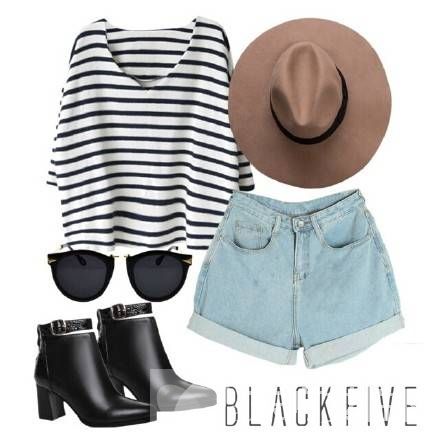 黑白条纹时尚搭 教你玩转学院风