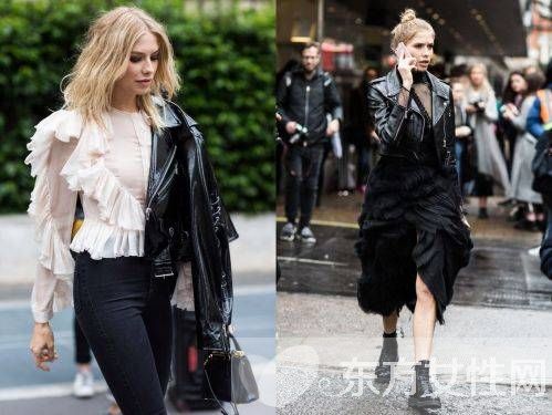 各式各样的皮衣搭配 这个冬天怎么穿都时髦